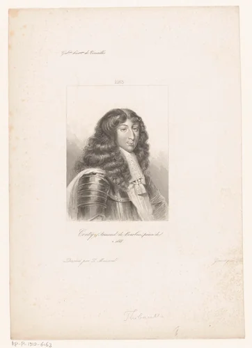 Portret van Armand de Bourbon-Condé by Louis Gustave Thibault, print, 1838-1841