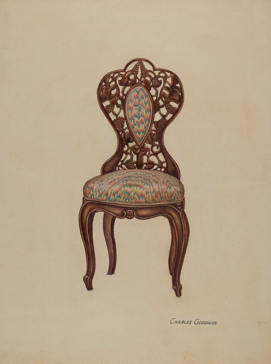 Chair by Charles Goodwin, index of american design, 1941
