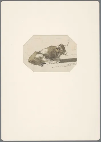 Liggend rund by David de Sandoz-Rollin, drawing, 1750-1809