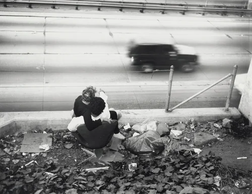 Hollywood Freeway #2 by Jim Goldberg, photograph, 1989