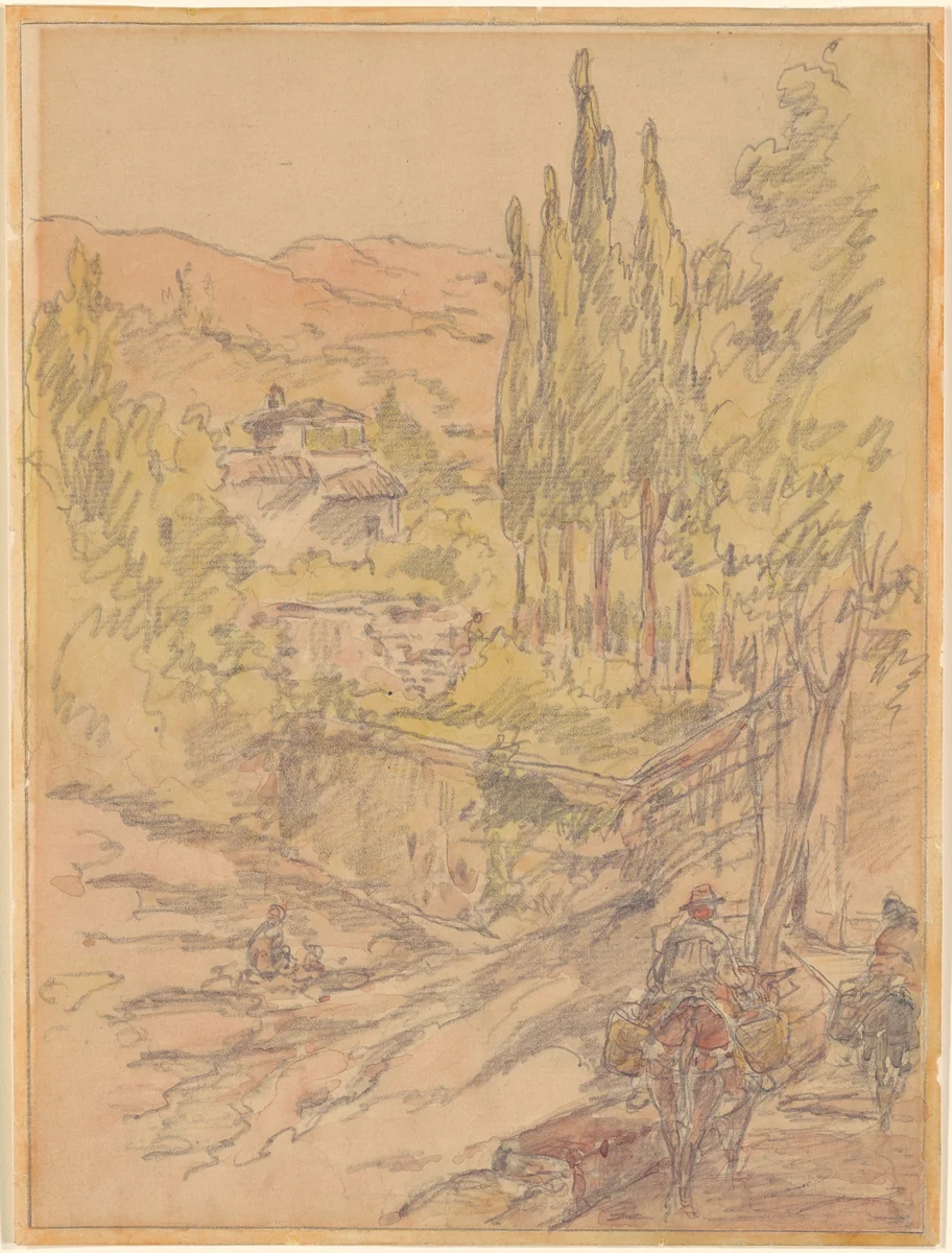 Granada by Walter Shirlaw, drawing, 1904-1909