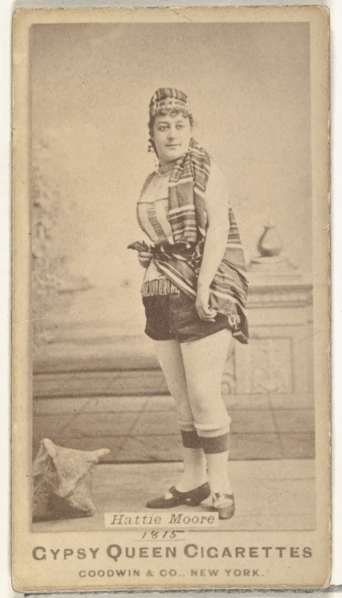 Hattie Moore, from the Actors and Actresses series (N171) for Old Judge Cigarettes by Goodwin & Company, photograph, 1886-1890