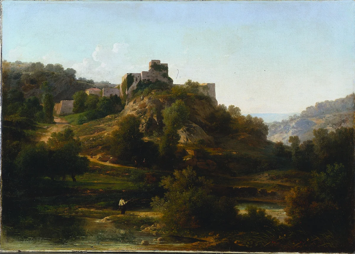 Châteauvieux-sur-Suran by Antoine-Claude Ponthus-Cinier, painting, 1848