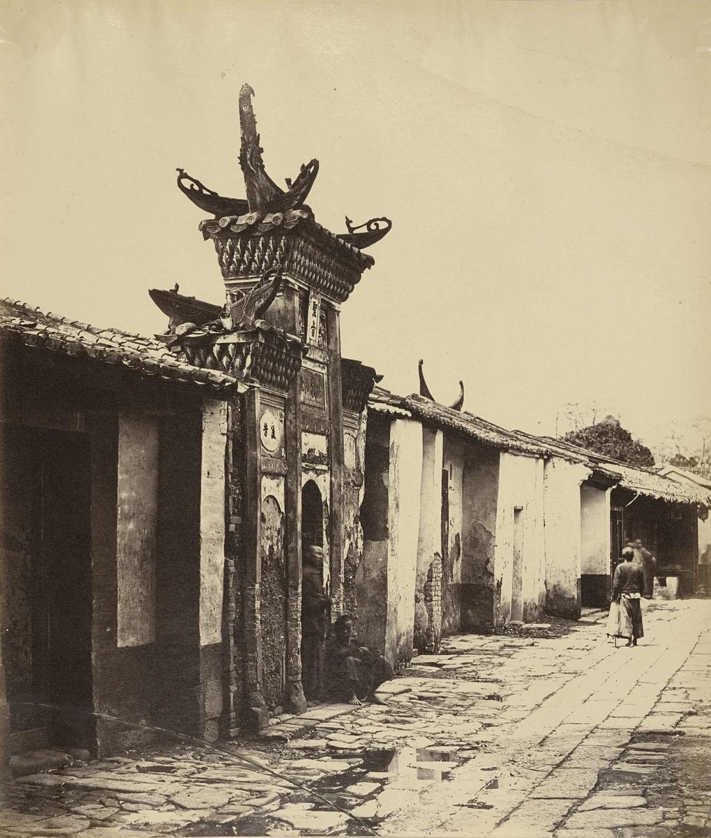 Arch to the Memory of Virtuous Women, Tartar Quarter, Canton by Felice Beato, photograph, 1860