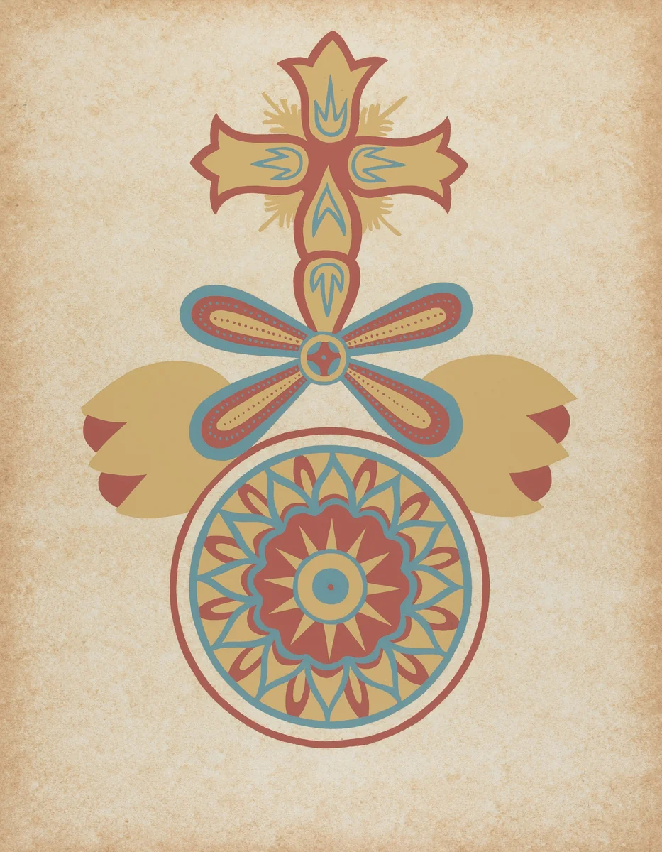 Santa Barbara Mission Doorway Design from the portfolio "Decorative Art of Spanish California" by American 20th Century, index of american design, 1935-1942