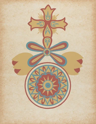 Santa Barbara Mission Doorway Design from the portfolio "Decorative Art of Spanish California" by American 20th Century, index of american design, 1935-1942