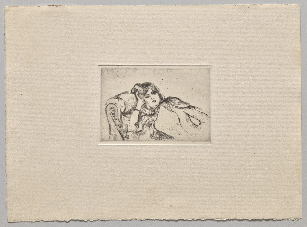 Young Woman at Rest by Berthe Morisot, print, 1889