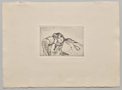 Young Woman at Rest by Berthe Morisot, print, 1889