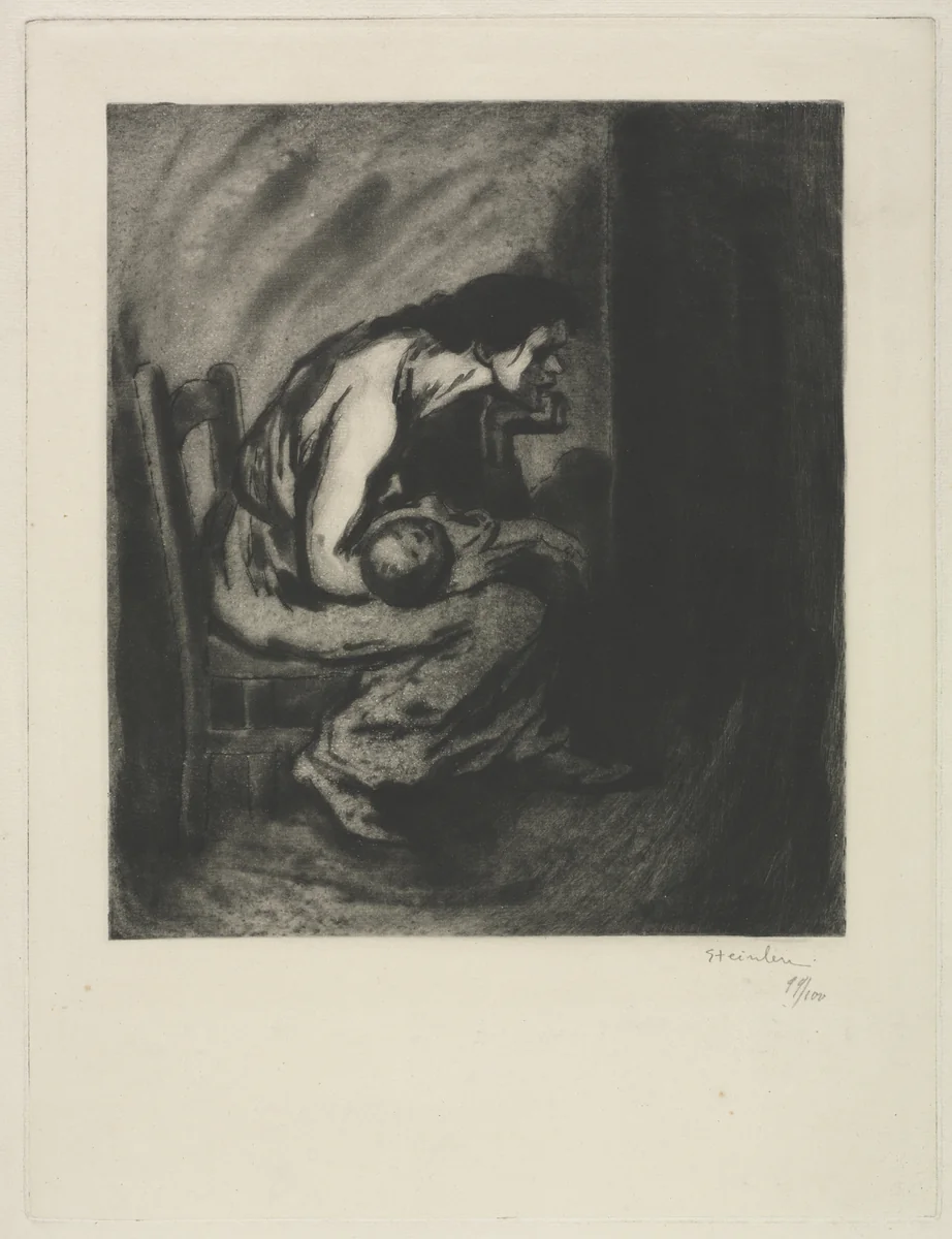 The Sick Child by Théophile Alexandre Steinlen, print, 1902