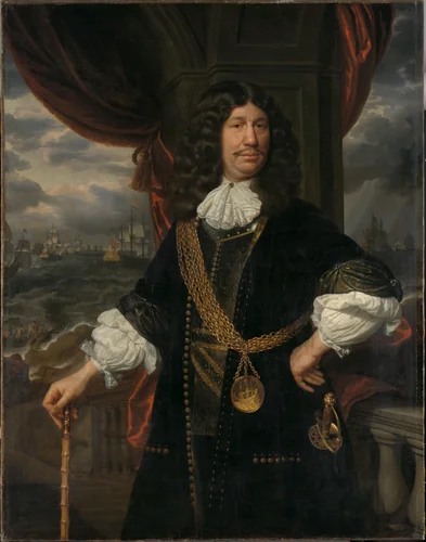 Portrait of Mattheus van den Broucke (1620-1685). Councillor of the Indies by Samuel van Hoogstraten, painting, 1670-1678