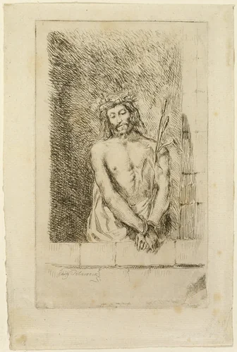 Christ with the Reed by Eugène Delacroix, print, 1833