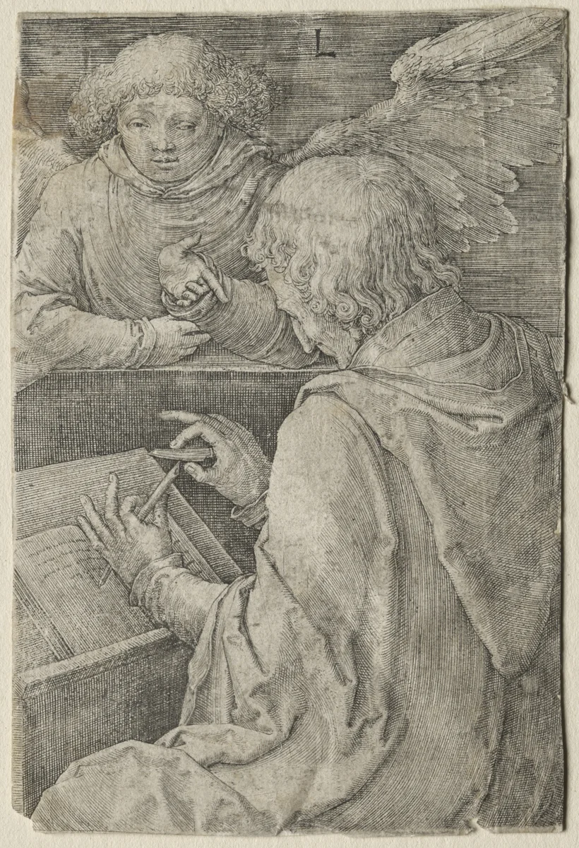 The Evangelists: St. Matthew by Lucas van Leyden, print, 1518-1533