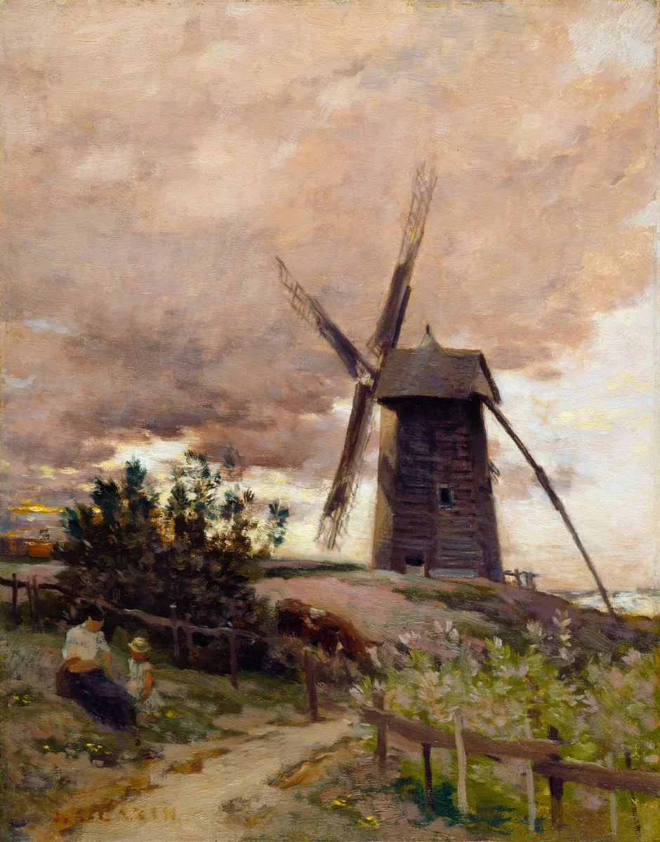 The Windmill by Jean-Charles Cazin, painting, 1884