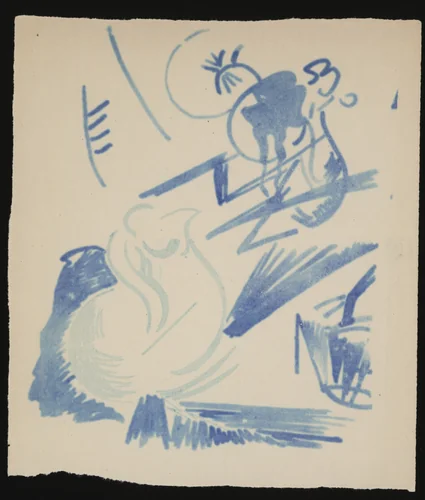 Plate (folio 13) from Te li le by Olga Rozanova, illustrated book, 1914