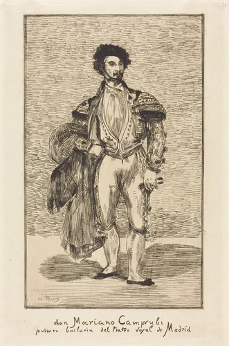Don Mariano Camprubi (Le Bailarin) by Edouard Manet, print, 1862