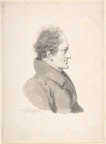 Portrait of Alois Senefelder by Franz Xaver Winterhalter, drawing, 1805-1873
