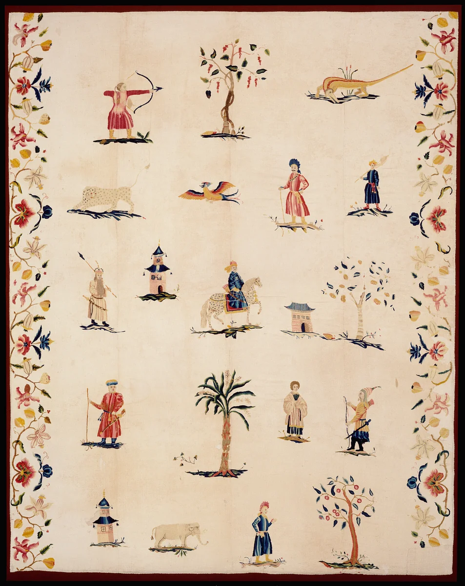 Bed Curtain by United States or England, textile, 1715-1725