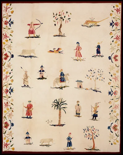 Bed Curtain by United States or England, textile, 1715-1725