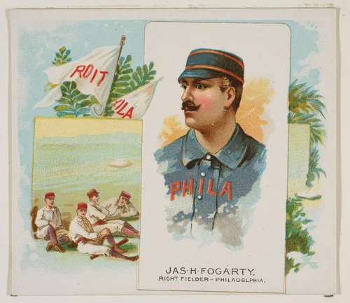 James H. Fogarty, Right Fielder, Philadelphia, from World's Champions, Second Series (N43) for Allen & Ginter Cigarettes by Allen & Ginter, print, 1888