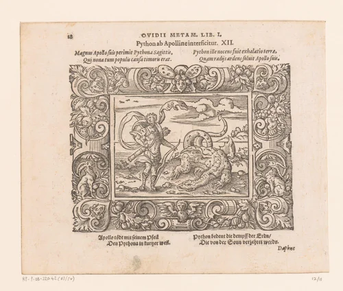 Apollo doodt de python by Unknown, print, 1569