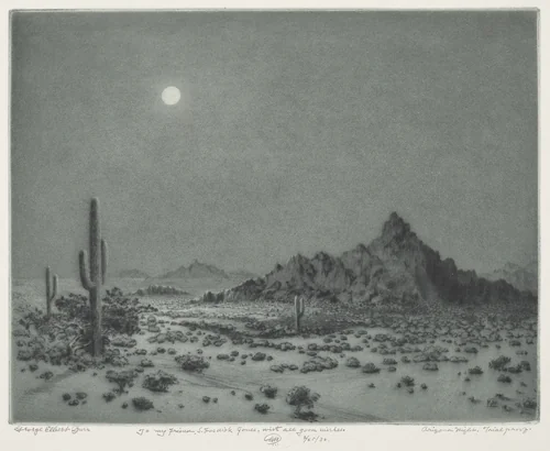 Arizona Night by George Elbert Burr, print, 1930