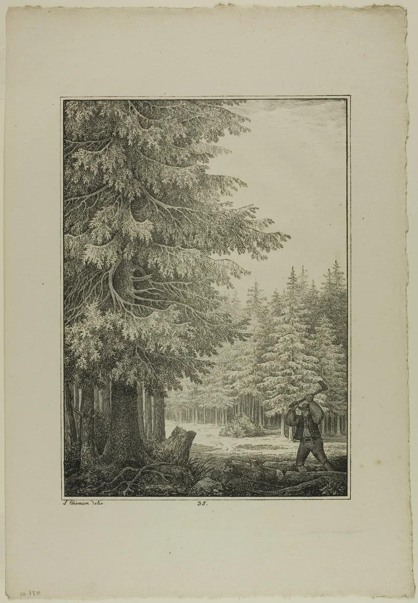 Plate 35 from Blatt Baum und Landschafts Studien by Lorenz Ekemann Alesson, print, 1805-1815