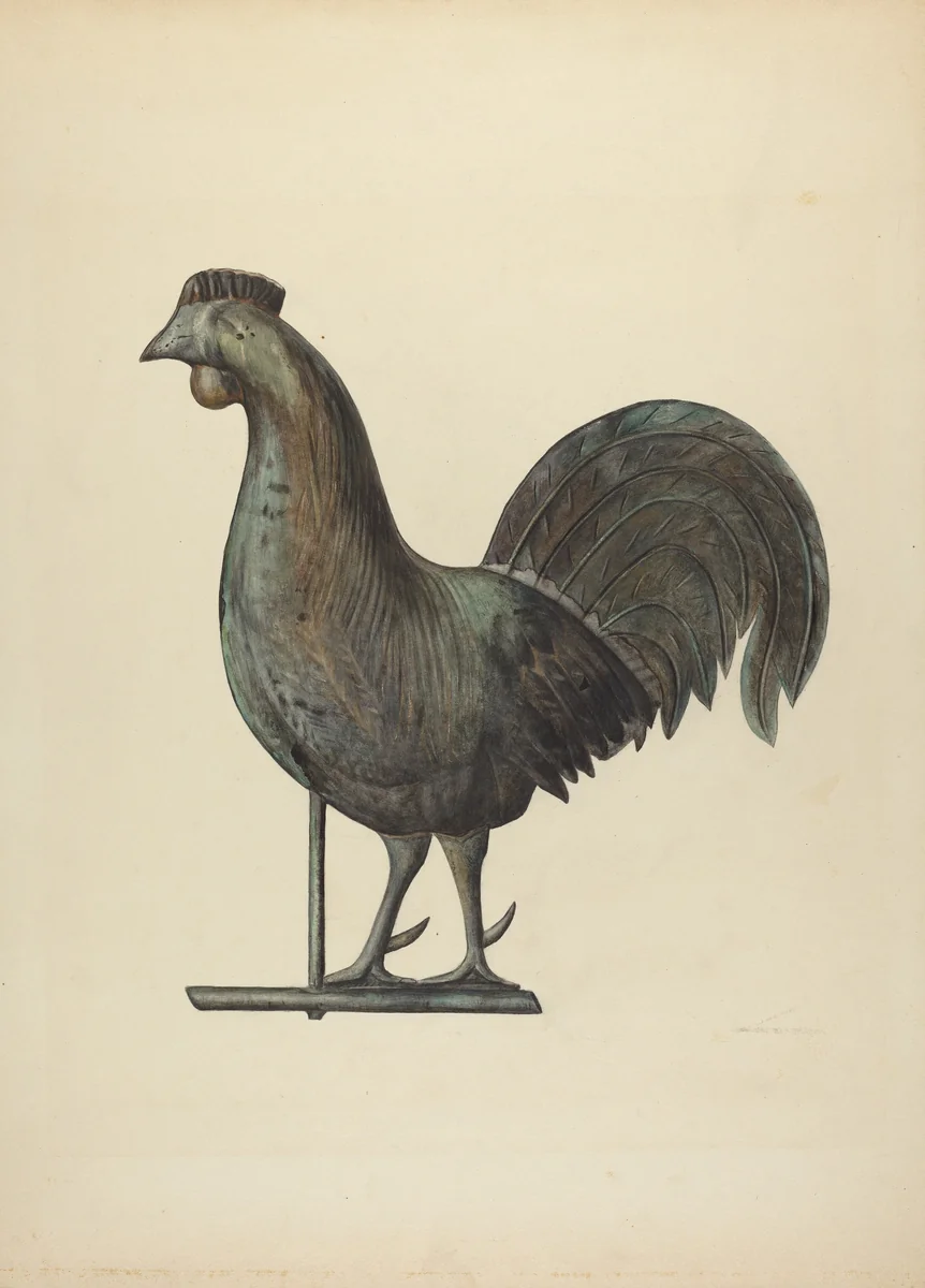 Weather Vane Finial by Mina Lowry, index of american design, 1938