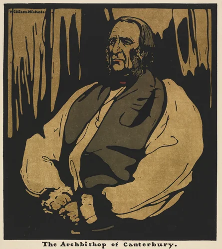 Twelve Portraits: The Archbishop of Canterbury by William Nicholson, print, 1898