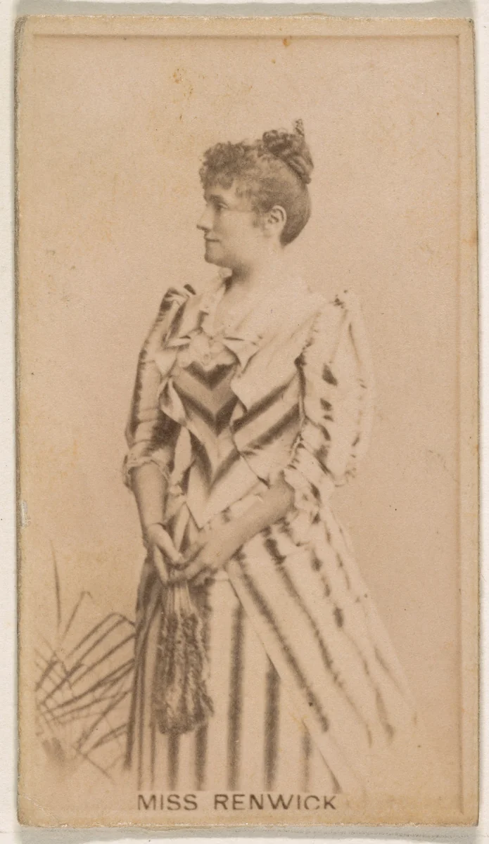 Miss Renwick, from the Actresses series (N245) issued by Kinney Brothers to promote Sweet Caporal Cigarettes by Kinney Brothers Tobacco Company, photograph, 1890