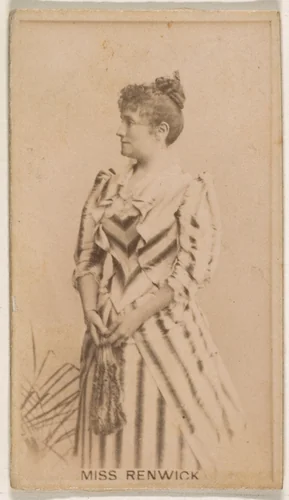 Miss Renwick, from the Actresses series (N245) issued by Kinney Brothers to promote Sweet Caporal Cigarettes by Kinney Brothers Tobacco Company, photograph, 1890