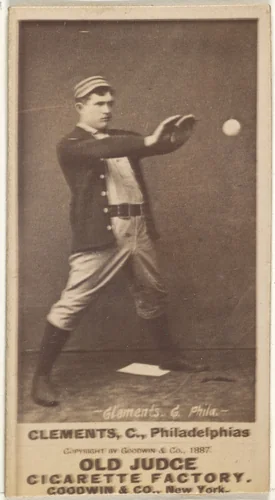 John J. "Jack" Clements, Catcher, Philadelphia, from the Old Judge series (N172) for Old Judge Cigarettes by Goodwin & Company, photograph, 1887