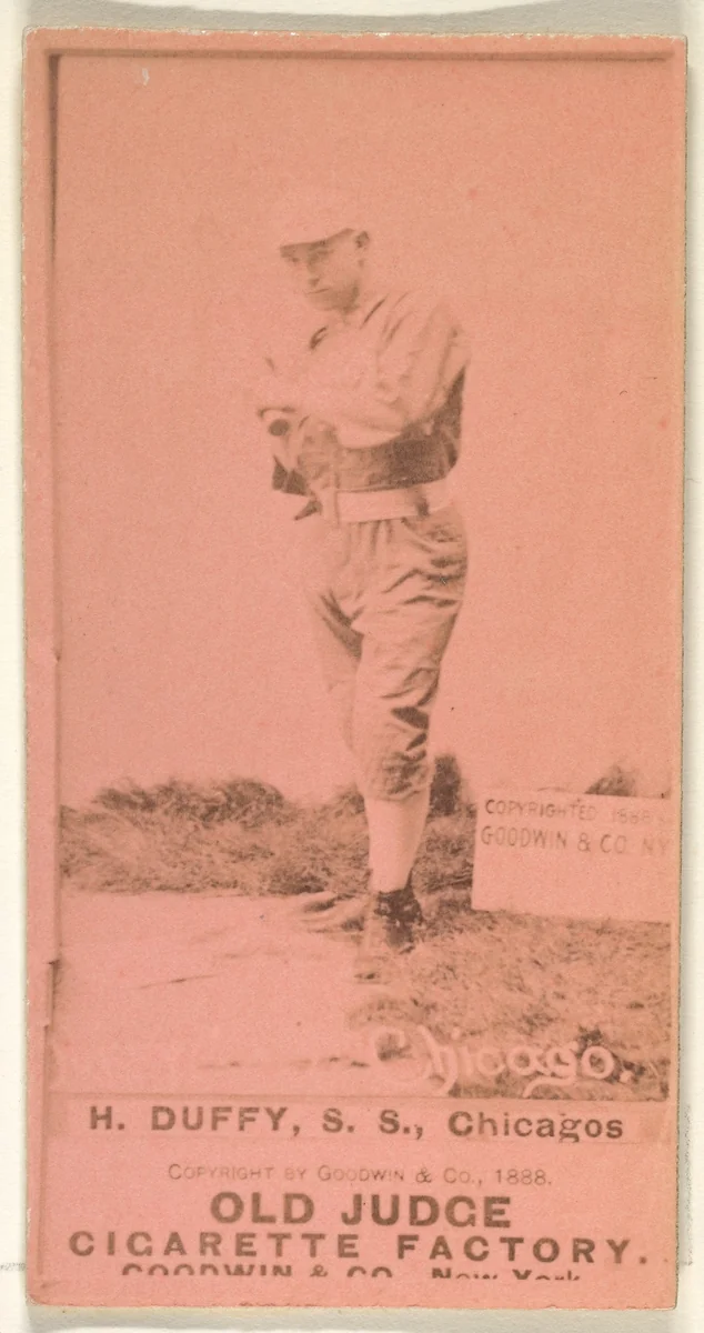 Hugh Duffy, Shortstop, Chicago, from the Old Judge series (N172) for Old Judge Cigarettes by Goodwin & Company, photograph, 1888