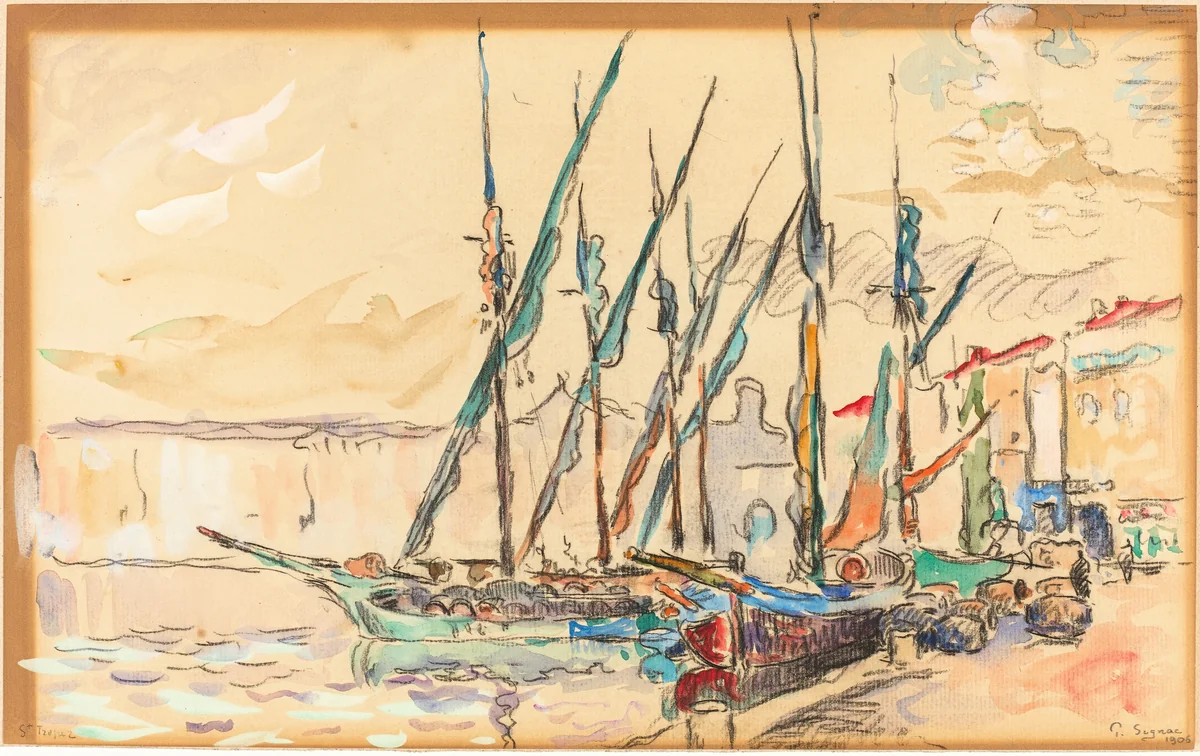 St Tropez by Paul Signac, drawing, 1906