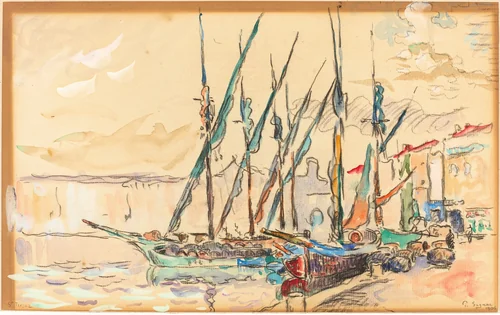St Tropez by Paul Signac, drawing, 1906