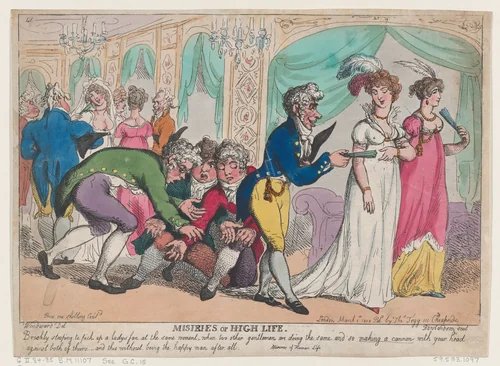 Miseries of High Life by Thomas Rowlandson, print, 1808