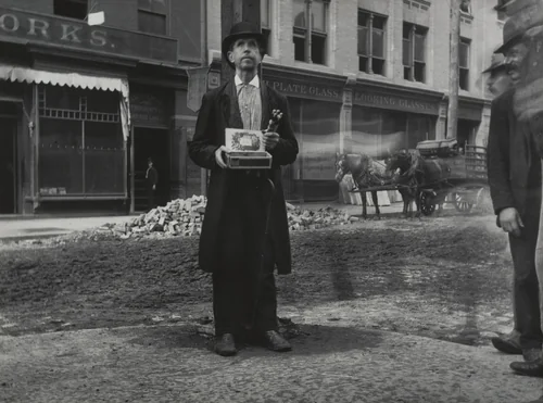 Blind Beggar by Jacob August Riis, photograph, 1888