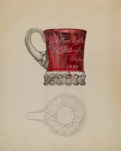 Ruby Mug by Albert Eyth, index of american design, 1936