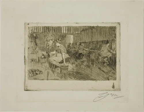 The Little Brewery by Anders Zorn, print, 1890