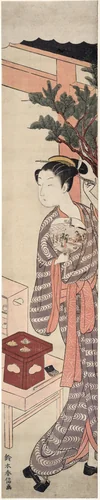The Tea Stall - Kagiya Osen by Suzuki Harunobu (鈴木春信), print, 1764-1774