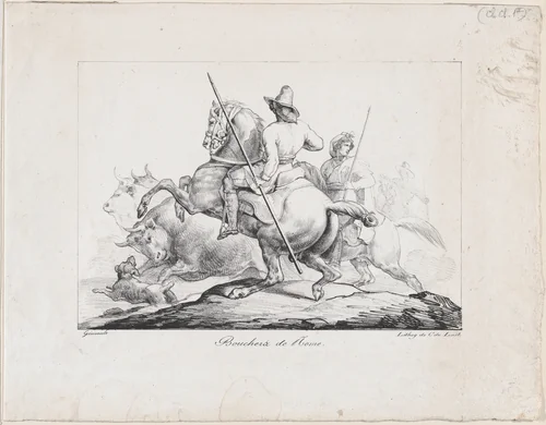 Bouchers de Rome by Théodore Gericault, print, 1817