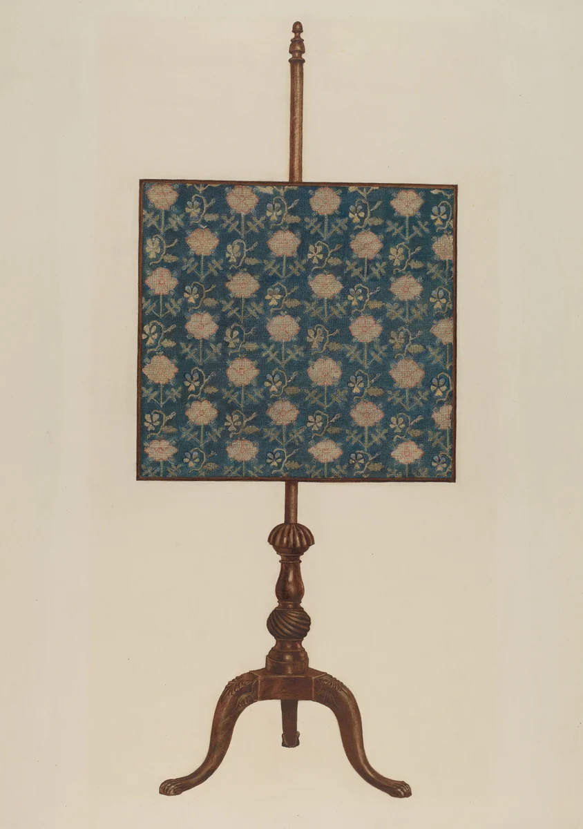 Fire Screen by Rolland Livingstone; Arlene Perkins, index of american design, 1941