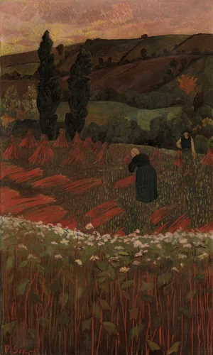 The Harvest of Buckwheat by Paul Sérusier, painting, 1899