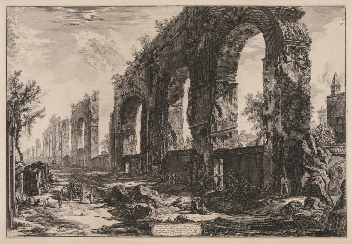 Views of Rome: The Aquaduct of Nero by Giovanni Battista Piranesi, print, 1775