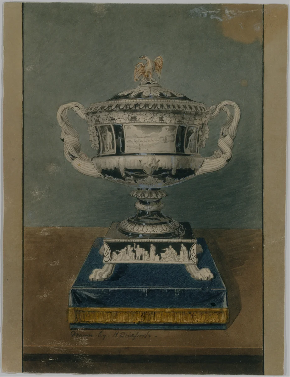 Drawing of Clinton Vase by Thomas Fletcher, drawing, 1819-1830