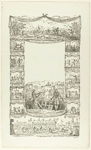 Anecdotes: Border for a Title Page by Pierce Egan, print, 1827