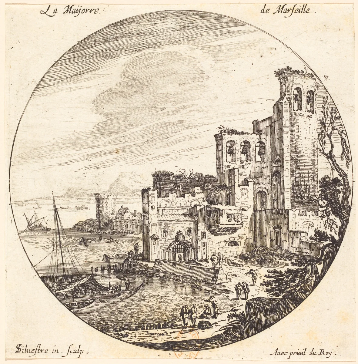 La Maijorre de Marseille by Israël Silvestre, print, 1621-1691