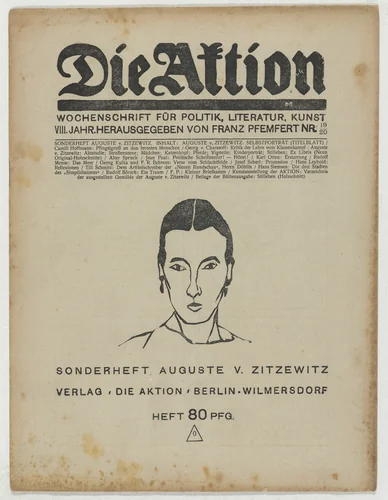 Die Aktion, vol. 8, no. 19/20 by Augusta von Zitzewitz, periodical, 1918