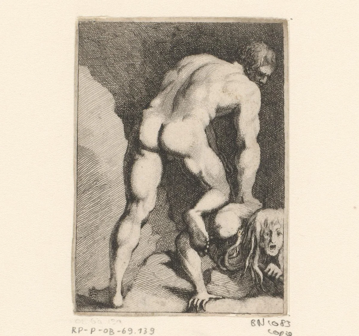 Bellerophon by anonymous, print, 1647-1714