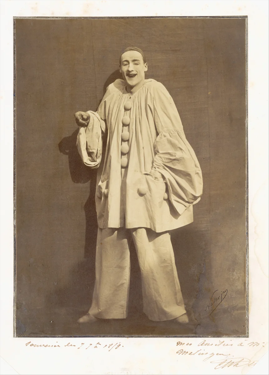 Pierrot Laughing by Nadar, photograph, 1855