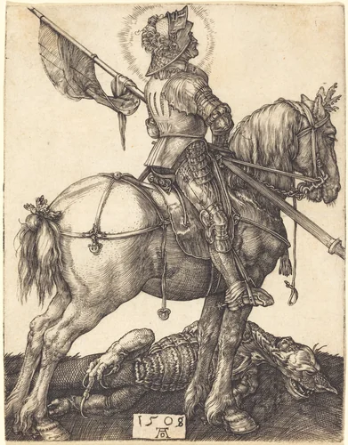 Saint George on Horseback by Albrecht Dürer, print, 1508
